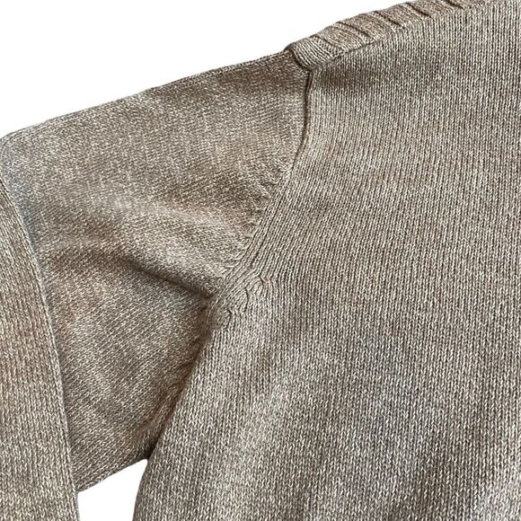 Vintage‎ Oscar De La Renta Men’s L Pullover Sweater Beige Tan Button Neck Cotton - Picture 8 of 8